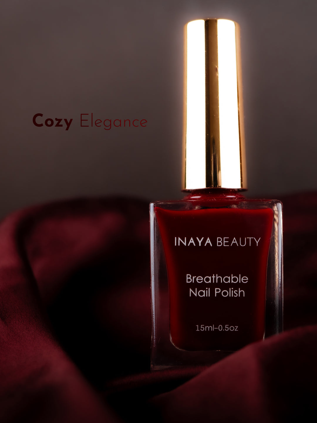 halal breathable nail polish dark red