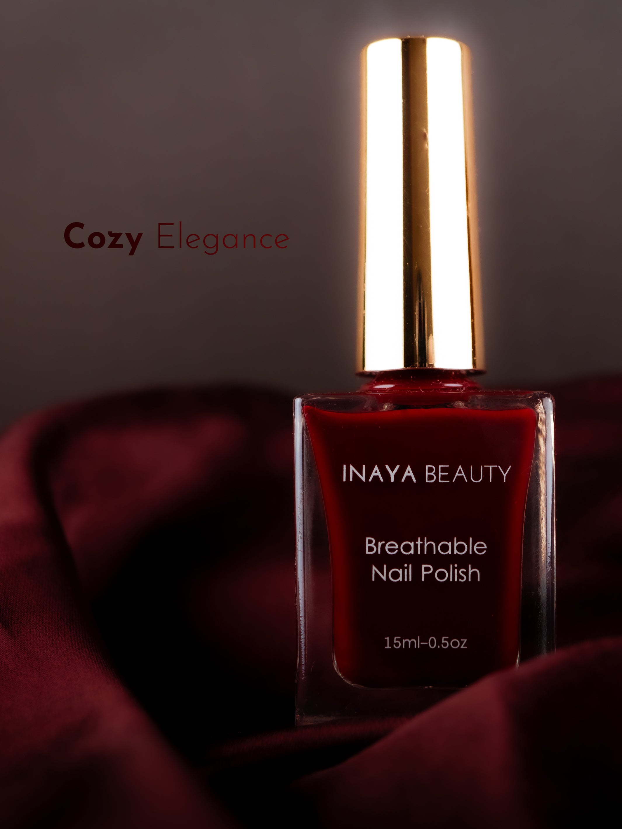 halal breathable nail polish dark red
