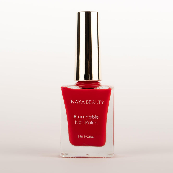 Ruby Red - Breathable Vegan Halal Nail Polish - Inaya Beauty